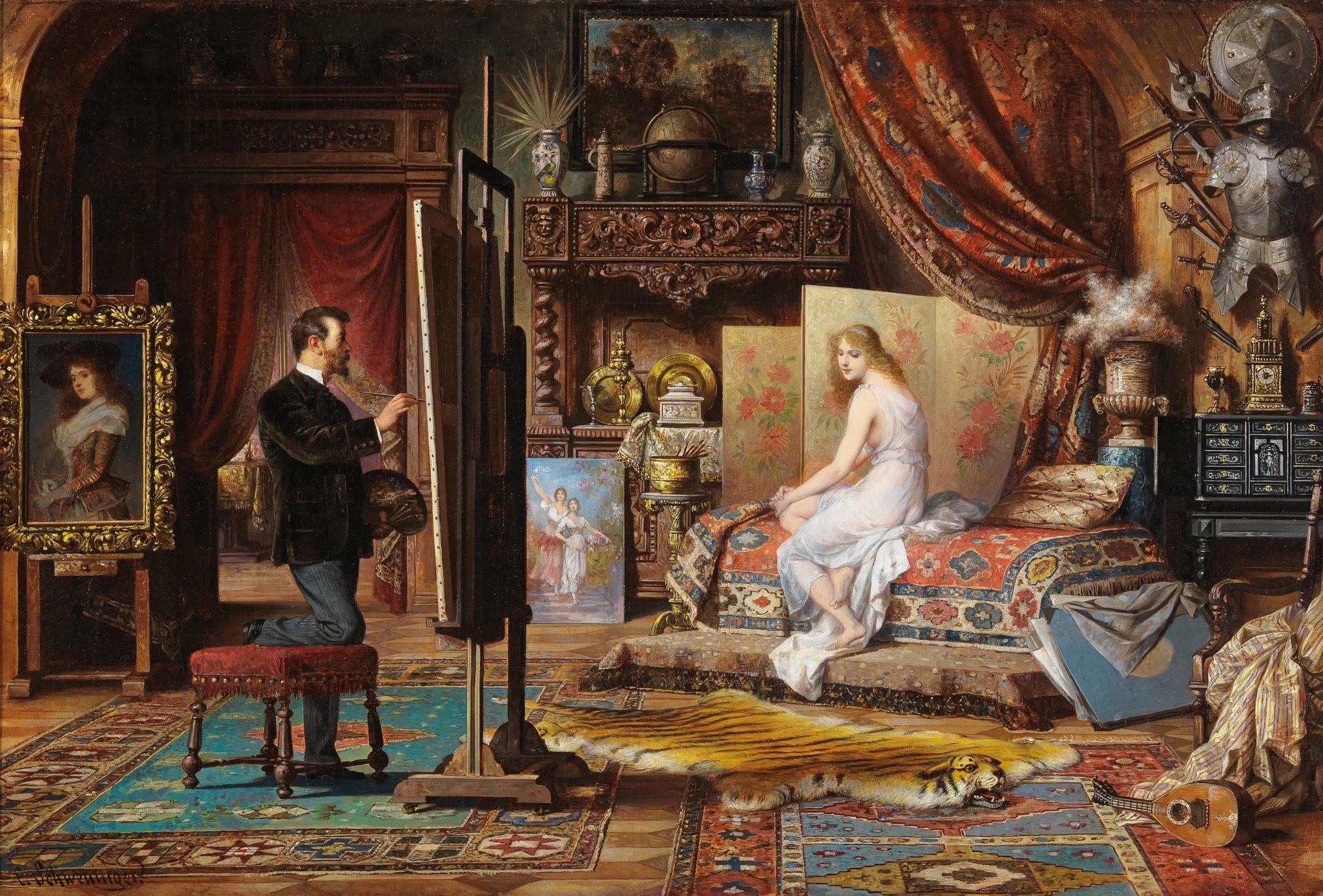 Carl Schweninger II - L'artista e la sua modella